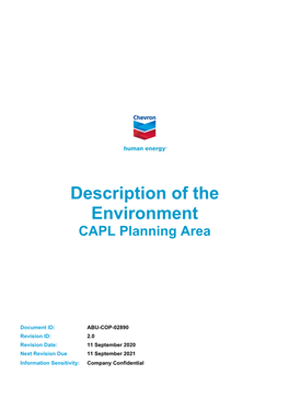 Description of the Environment CAPL Planning Area