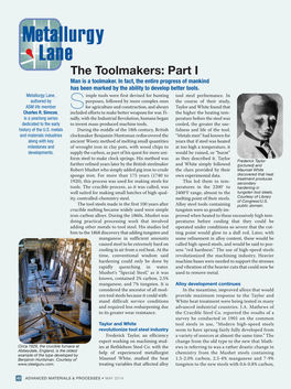 Metallurgy Lane: the Toolmakers