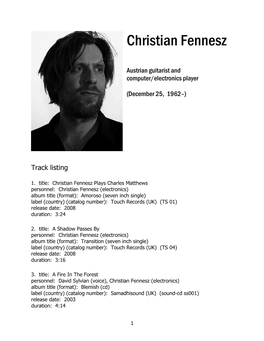 Christian Fennesz