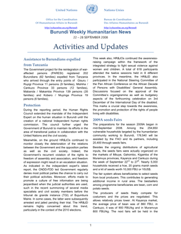 Activities and Updates