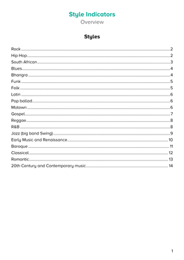 Style Indicators Overview