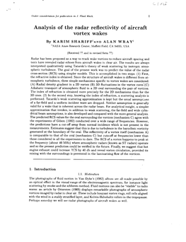 Analysis of the Radar Reflectivity of Aircraft Vortex Wakes