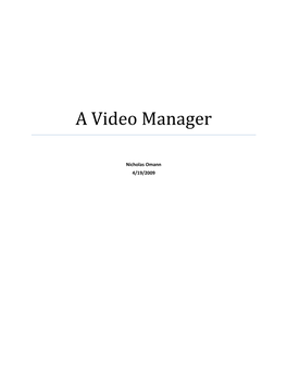 A Video Manager