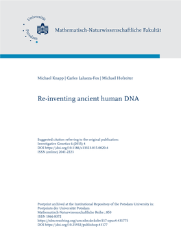 Re-Inventing Ancient Human DNA