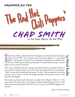 CHAD SMITH on the New Album, by the Way