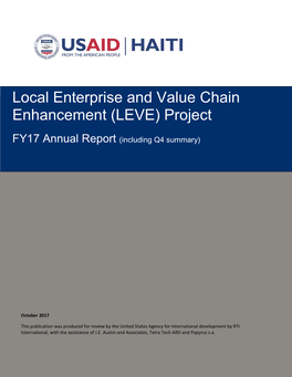 Haiti LEVE FY 2017 Annual Report