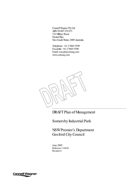 Somersby Industrial Park Draft Plan of Management~84^1`22/06/2012