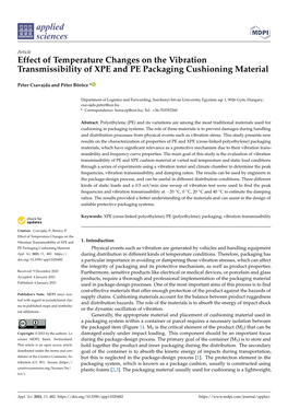 Effect of Temperature Changes on the Vibration Transmissibility of XPE and PE Packaging Cushioning Material