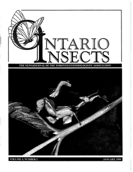 The Newsjournal of the Toronto Entomologists' Association