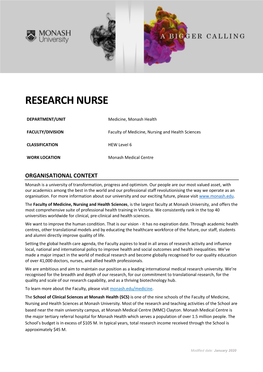 Research Nurse