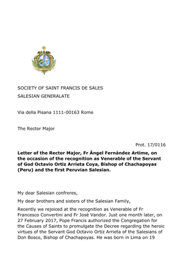 Society of Saint Francis De Sales Salesian Generalate