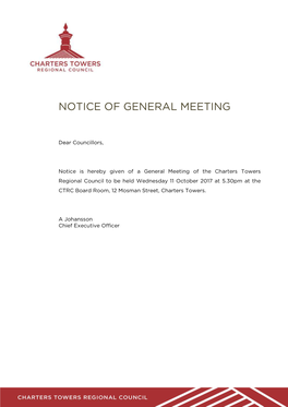 Notice of General Meeting