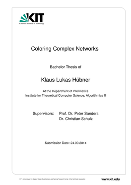 Coloring Complex Networks