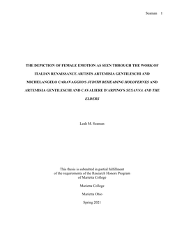 Seaman 1 the DEPICTION of FEMALE EMOTION AS SEEN