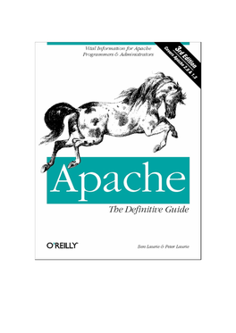 Chapter 2. Configuring Apache: the First Steps Section 2.1