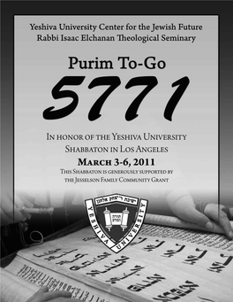Divrei Torah for Purim Remember to Forget Rabbi Norman Lamm