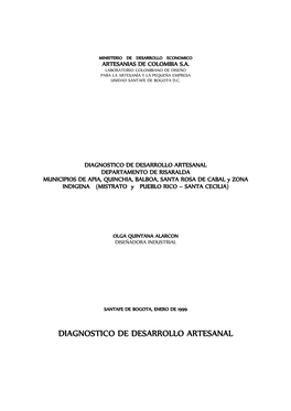 Ministerio De Desarrollo Economico Artesanias De Colombia S.A