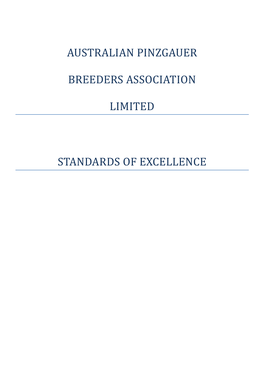 Standards of Excellence for Pinzgauer Cattle V1.1 17 March 2018