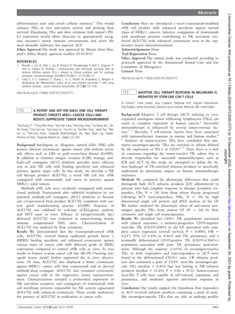 773 Adoptive Cell Therapy Response in Melanoma Is Mediated by Stem