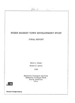Niger Market Town Development Study