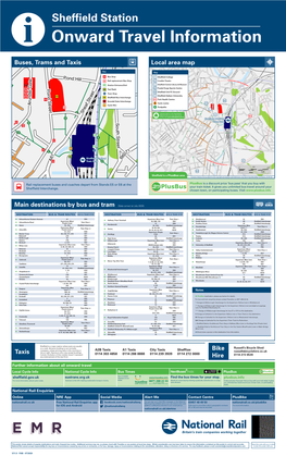 Destinations by Bus and Tram (Data Correct at July 2020)