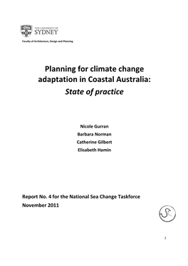 Planning for Climate Change Adaptation in Coastal Australia: State of Practice, Report No
