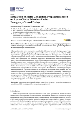 Simulation of Metro Congestion Propagation Based on Route Choice Behaviors Under Emergency-Caused Delays