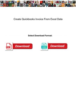 Create Quickbooks Invoice from Excel Data