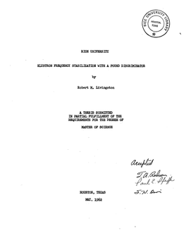 Klystron Frequency Stabilization with a Pound Discriminator