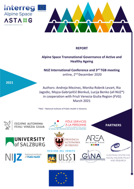 REPORT Alpine Space Transnational Governance of Active and Healthy