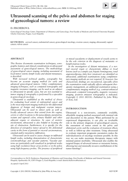 Ultrasound Scanning of the Pelvis and Abdomen for Staging of Gynecological Tumors: a Review