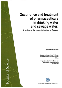 Occurrence and Treatment of Pharmaceuticals in Drinking Water