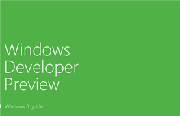 Windows Developer Preview