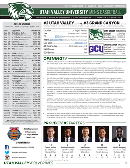 Utah Valley University Men's Basketball