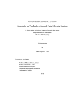 Computation and Visualization of Geometric Partial Differential Equations