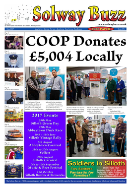 Issue 154 Page 2 That’S Entertainment COOP Donates Page 3 the Skies the Limit £5,004 Locally