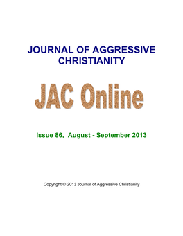 Journal of Aggressive Christianity
