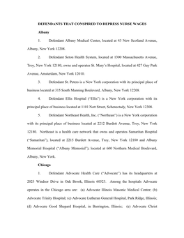 Defendant Summary Sheet