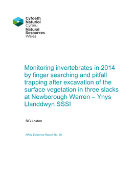 Newb Inverts TOP COPY March 2015 Report 60 with Welsh Summary