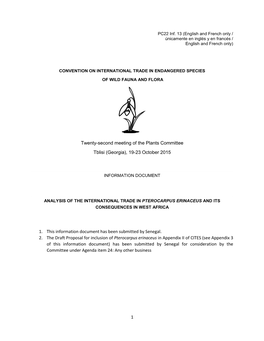 Pterocarpus Erinaceus and Its Consequences in West Africa