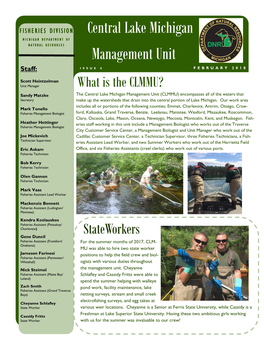 Central Lake Michigan Management Unit 2018 Annual Newsletter