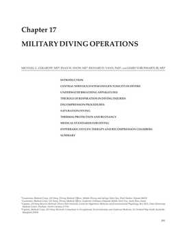 Military Diving Operations