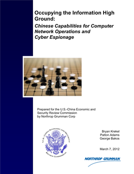 Occupying the Information High Ground: Chinese Capabilities For