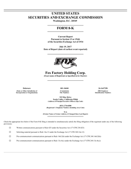 United States Securities and Exchange Commission Form