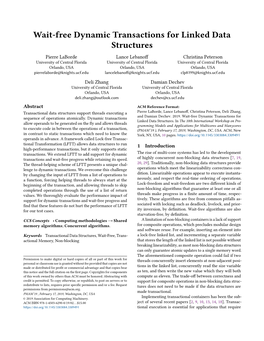 Wait-Free Dynamic Transactions for Linked Data Structures