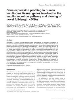 Gene Expression Profiling in Human