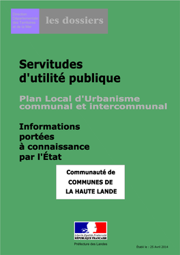 Plan Des Servitudes D'utilité Publique TRENSACQ COMMENSACQ