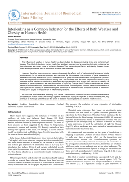 Interleukins As a Common Indicator for the Effects of Both Weather And