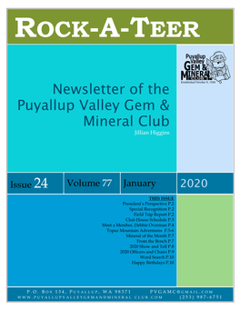 Newsletter of the Puyallup Valley Gem & Mineral Club