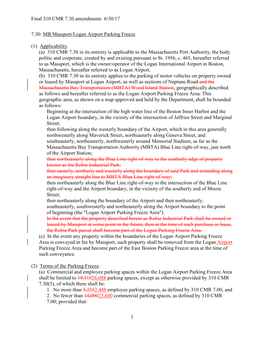 MB Massport/Logan Airport Parking Freeze (1) Applicability